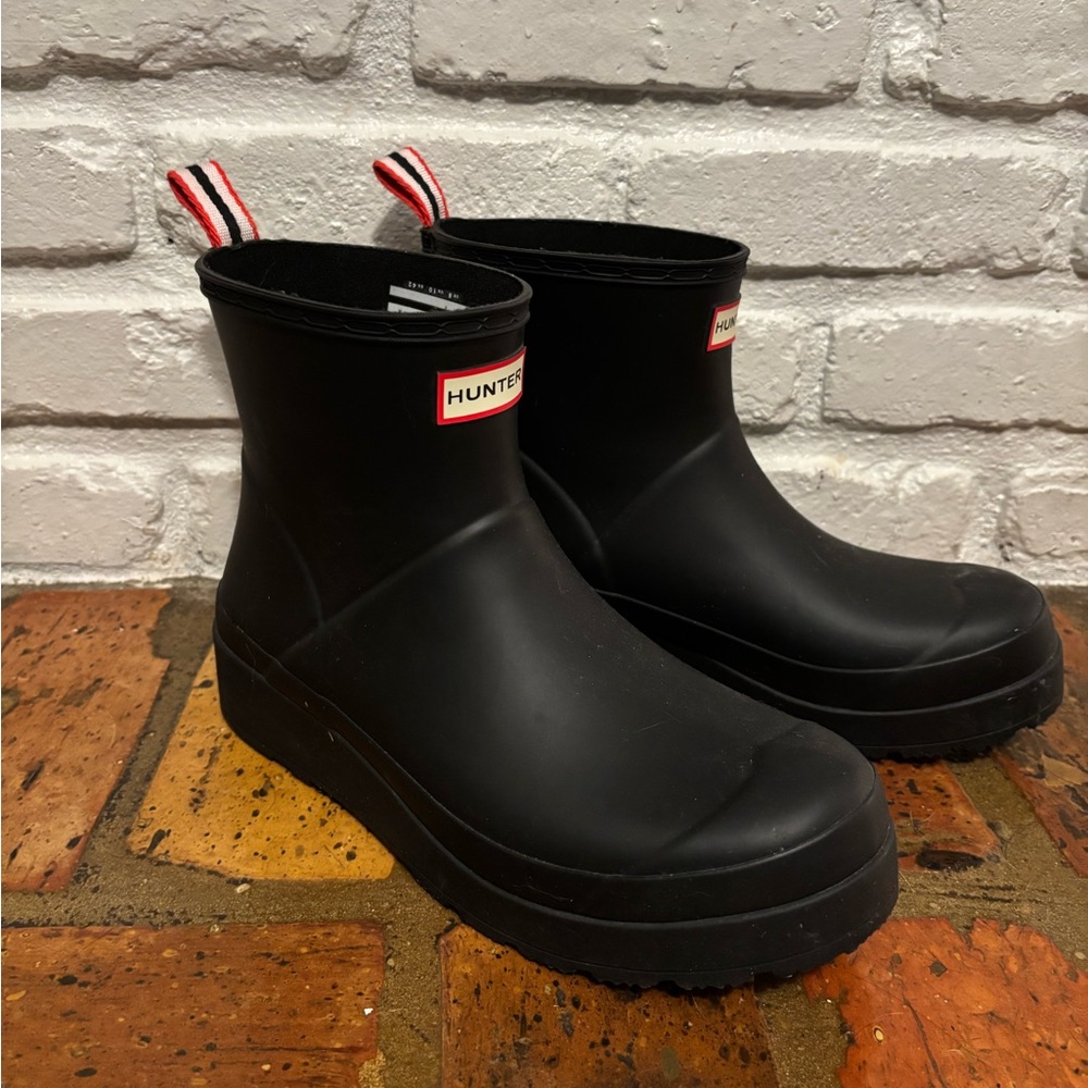 Hunter Play Navy Ankle Rain Boots